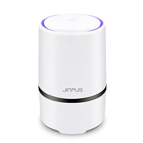 JINPUS Air Purifier Small Portable Air Cleaner for Bedroom with HEPA Filter, Upgraded Low Noise Home Air Purifiers (White) - Image 1
