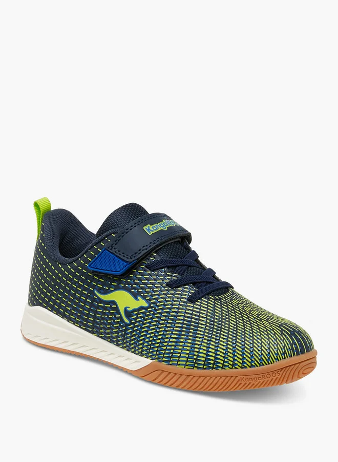كانغاروس Boys' Printed Sports Shoes with Hook and Loop Closure