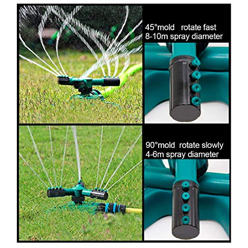 Lukzer 3 Arm Sprinkler for Watering Garden Lawn Yard Irrigation System 360° Rotating Garden Sprinkler Sprayer Head Water Saving Device - Image 5