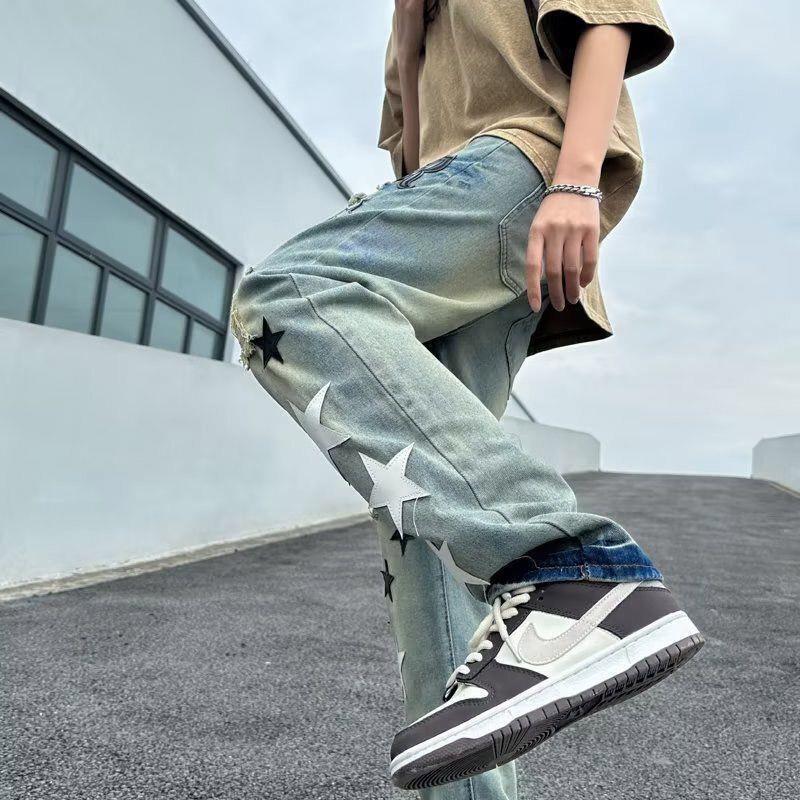 Unisex Classic Denim Jeans Loose Fit Daily Outdoor Wear - Image 3