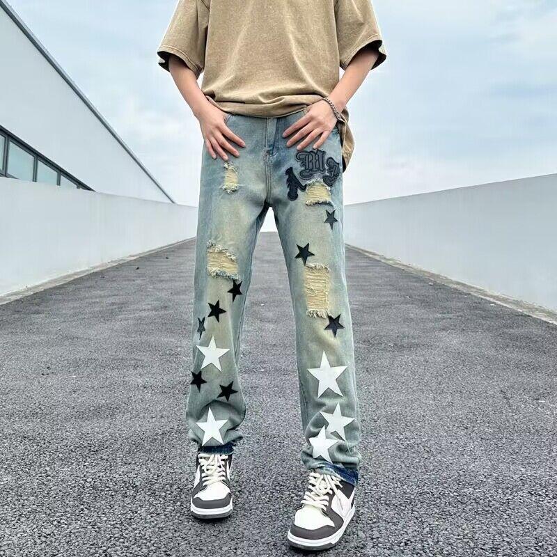 Unisex Classic Denim Jeans Loose Fit Daily Outdoor Wear - Image 2
