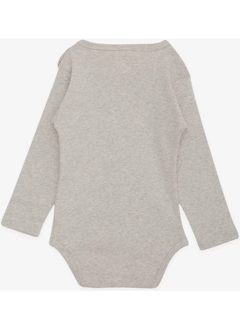 Breeze Baby Boy Snap Bodysuit Driver Animal Printed 9 Months-3 Years, Beige Melange