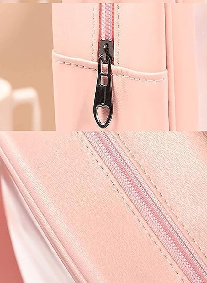 BLAGO Makeup Storage Bag, Portable Cosmetic Bag, PU Leather Multifunctional Vanity Bag for Makeup,Cosmetic Brush Case, Cosmetic Travel Bag for Women - Image 5