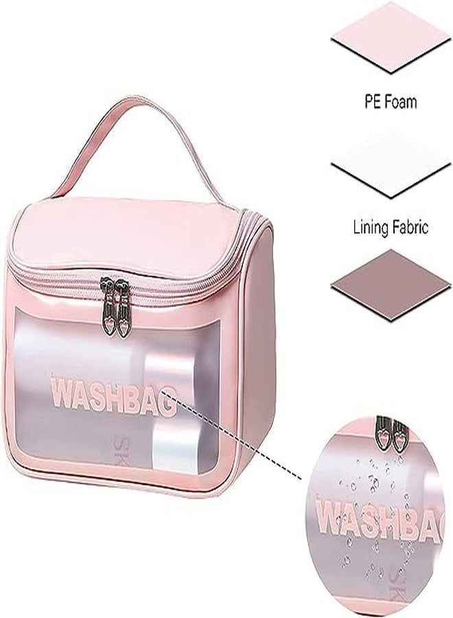 BLAGO Makeup Storage Bag, Portable Cosmetic Bag, PU Leather Multifunctional Vanity Bag for Makeup,Cosmetic Brush Case, Cosmetic Travel Bag for Women - Image 4