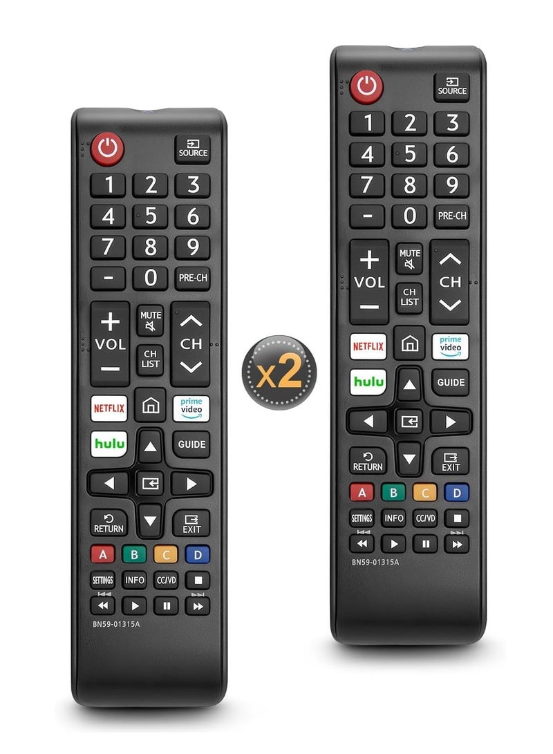 ELTRAZONE (2 Pack) Universal Remote Control for Smart TV – Compatible with LED, LCD, HDTV, and 4K Smart TVs | No Setup Required | Easy-to-Use Replacement Remote with Long-Range Infrared Signal | Durable, Ergonomic Design, Perfect for Multiple Devices - Image 1