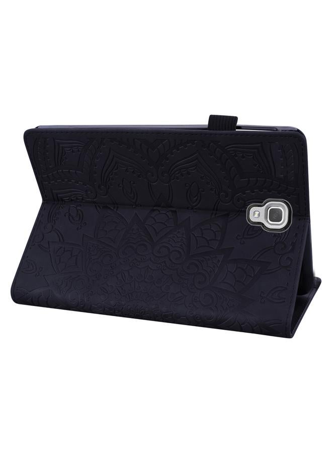 Zaboon Case For Galaxy Tab A 10.5 T590 / T595 Calf Pattern Double Folding Design Embossed Leather Case with Holder & Card Slots & Pen Slot & Elastic Band - Image 4