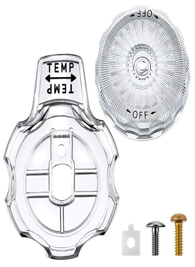 Dreyoo مقبض التحكم في مستوى الصوت والدش البديل من Dreyoo متوافق مع MXT11 ومقبض التحكم في مستوى الصوت والدش البديل ومقبض التحكم في درجة حرارة حوض الاستحمام (أكريليك شفاف، مجموعة واحدة) - Image 1