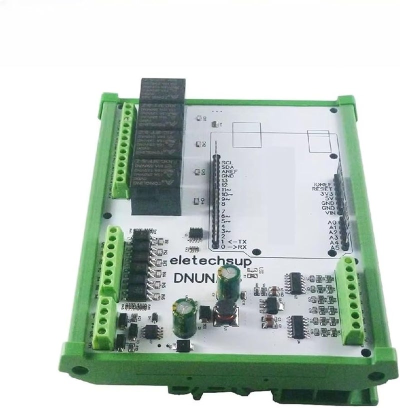 Multifunction 6AI 6DI 4DO PLC Expansion Board For Arduino UNO R3 With Din Rail Box - Image 1