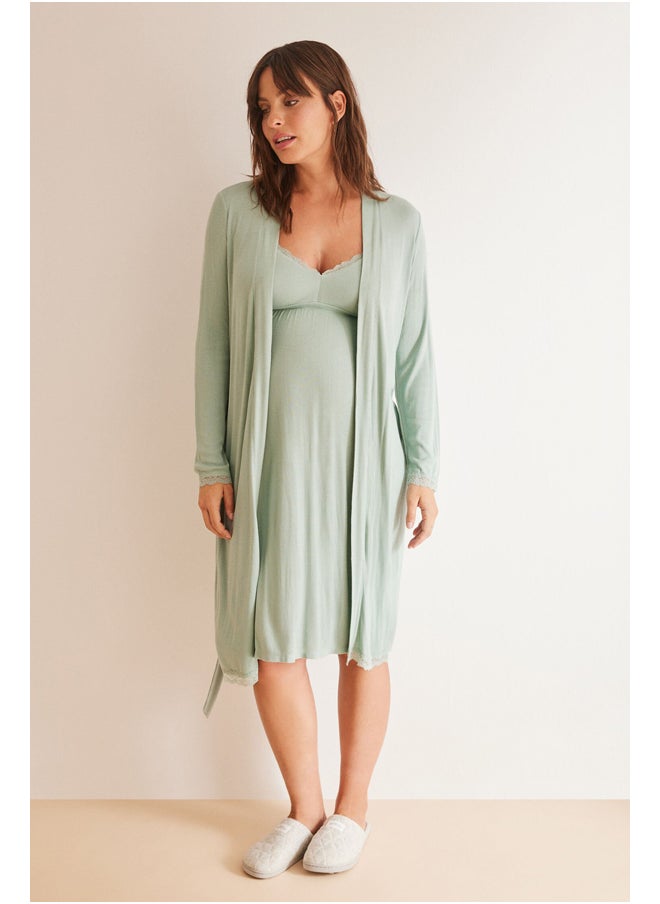 women'secret - رداء الحمل المضلع - Image 1