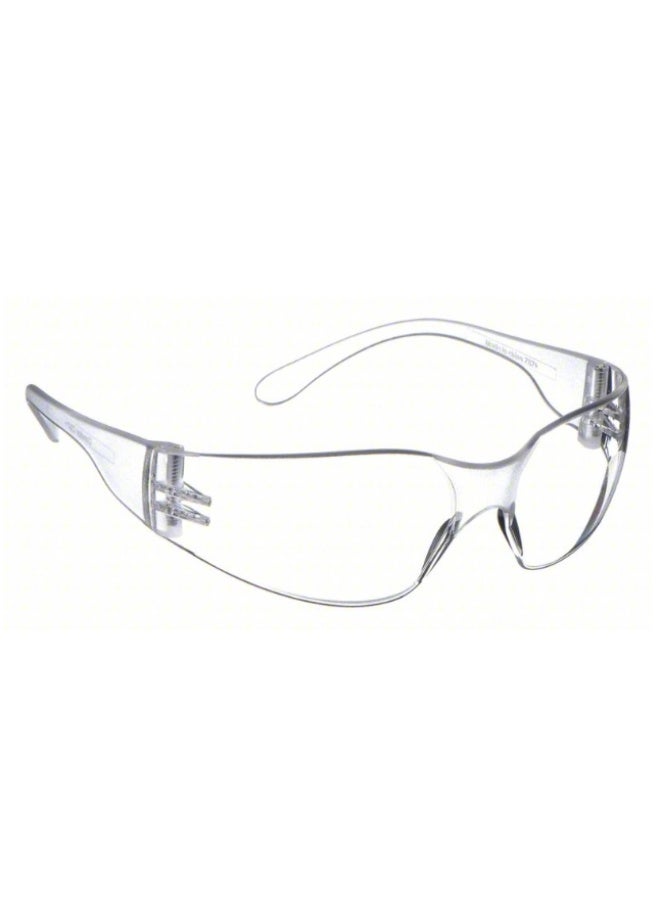 Safety Glasses Uncoated, No Foam Lining, Wraparound Frame, Frameless, Clear, Clear, Unisex