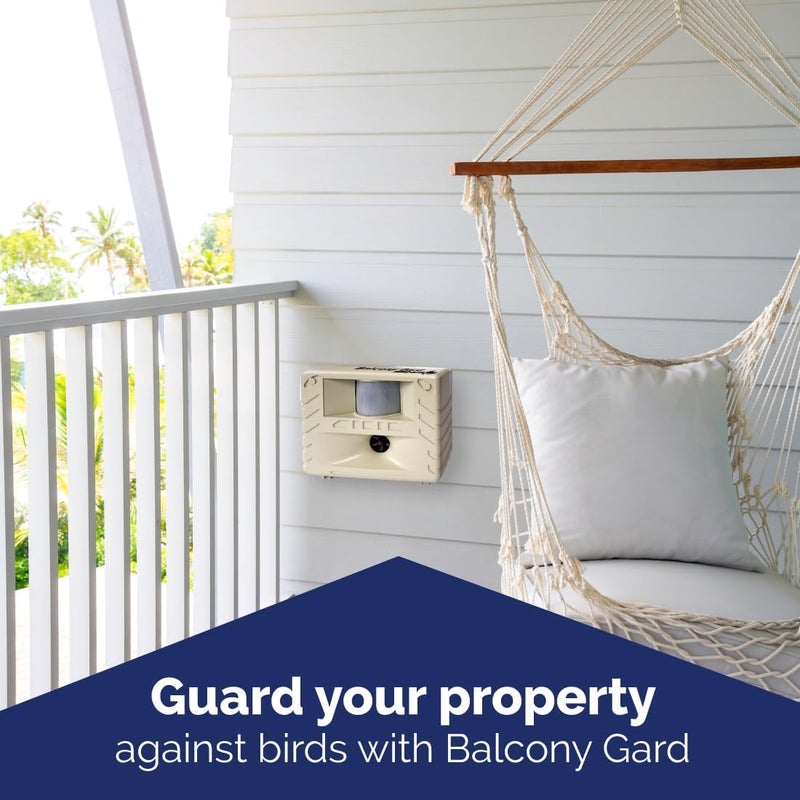 Bird-X Balcony Gard Ultrasonic Bird Preventer with Motion-Sensor - Outdoor Bird Decoy, Easy Installation, Covers 900 sq. ft. - Image 3