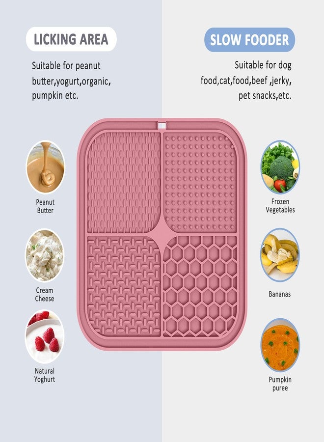 ChefAide 2 Pack Lick Mat for Dogs,Cats,Upgraded 8.5×8.5 inches Licking Mats with Suction Cups,Slow Feeder Licking Pad for Anxiety Relief and Boredom Reducer,Suitable for Dog Training Set 8 - Image 3