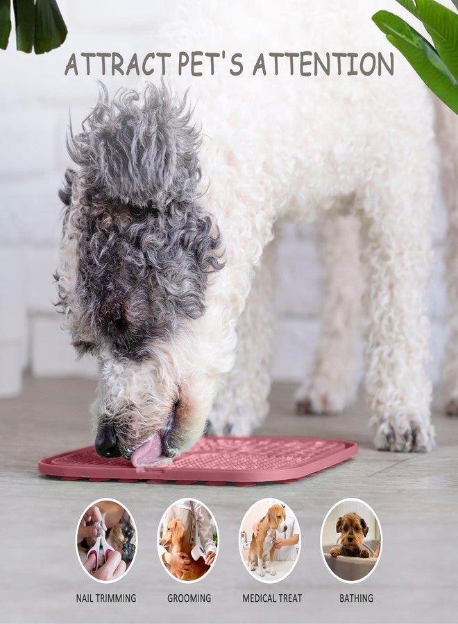 ChefAide 2 Pack Lick Mat for Dogs,Cats,Upgraded 8.5×8.5 inches Licking Mats with Suction Cups,Slow Feeder Licking Pad for Anxiety Relief and Boredom Reducer,Suitable for Dog Training Set 8 - Image 5