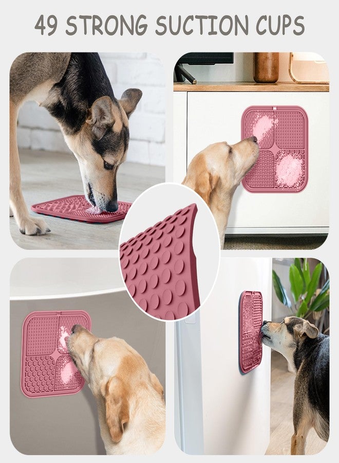 ChefAide 2 Pack Lick Mat for Dogs,Cats,Upgraded 8.5×8.5 inches Licking Mats with Suction Cups,Slow Feeder Licking Pad for Anxiety Relief and Boredom Reducer,Suitable for Dog Training Set 8 - Image 4