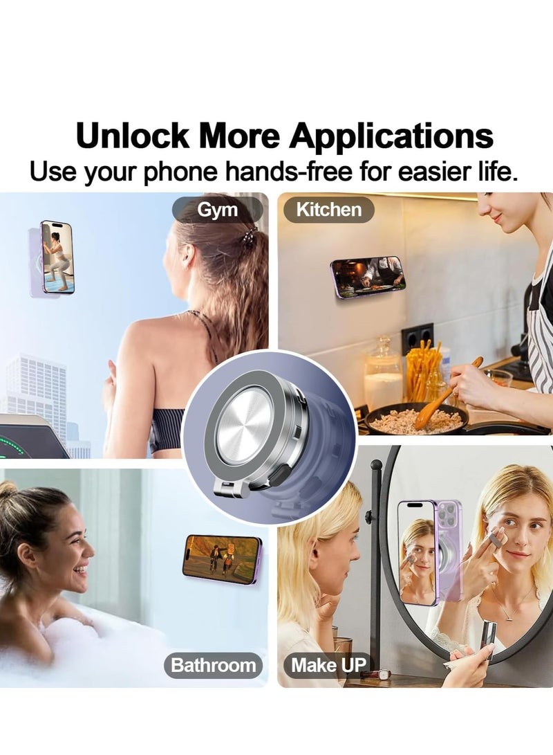 ELTRAZONE Magnetic Vacuum Suction Car Phone Holder Mount C1 – 360° Rotating for All Smooth Surfaces (Silver) - Image 5