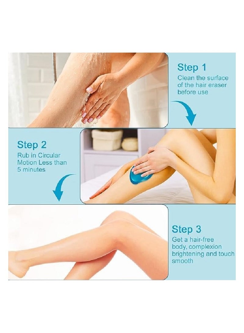 آلة إزالة الشعر بدون ألم من هانسو - مجهود، تقشير لطيفة محمولة لإزالة لبشرة ناعمة حريرية (متعددة الألوان) - Image 3