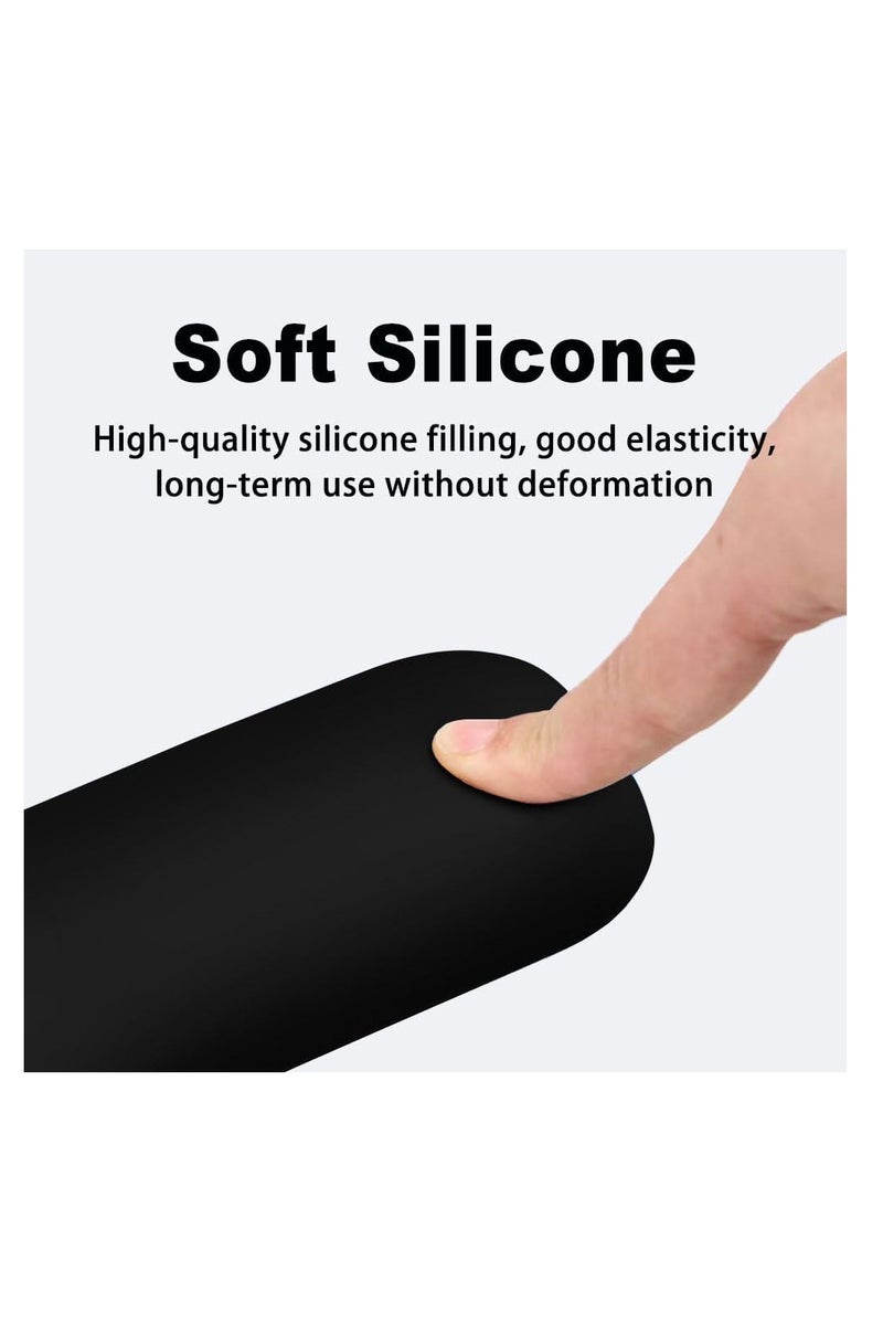 Wrist Rest for Mouse, Ergonomic Soft Silicone Wrist Cushion Support Pad, Mouse Wrist Pad with Non-Slip Base for Typing Pain Relief, Office, Home, Gaming, Computer, Black - Image 1