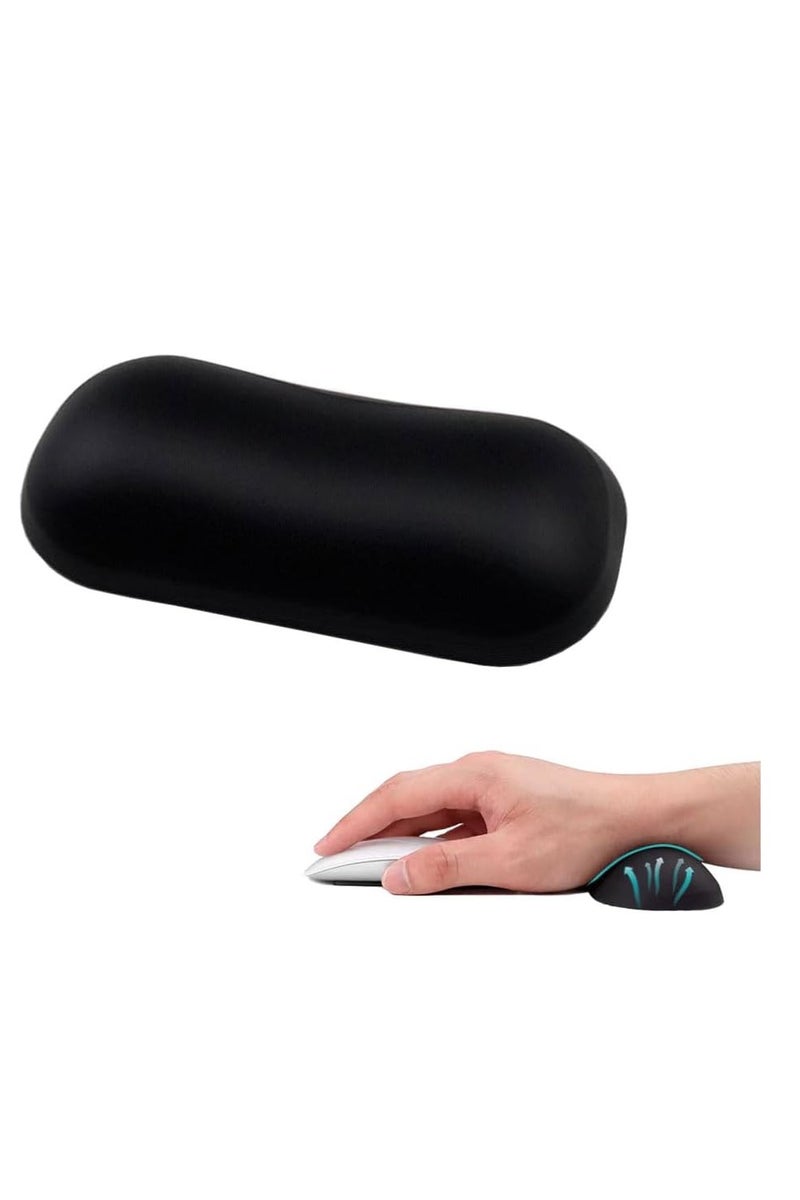 Wrist Rest for Mouse, Ergonomic Soft Silicone Wrist Cushion Support Pad, Mouse Wrist Pad with Non-Slip Base for Typing Pain Relief, Office, Home, Gaming, Computer, Black - Image 2