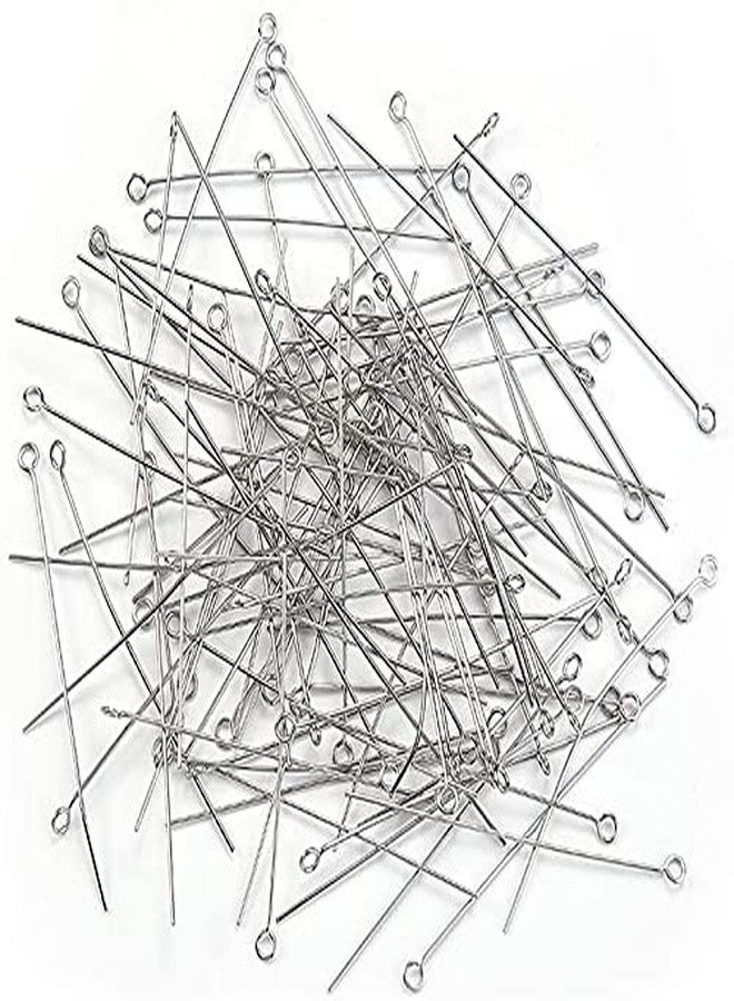 Dhruv Crafts Open Eye Pins Jewelry Making Findings Eye Pins for Earrings Necklace Bracelet Beads DIY Craft Supplies Silver 1 Inch 200 Pcs - Image 3