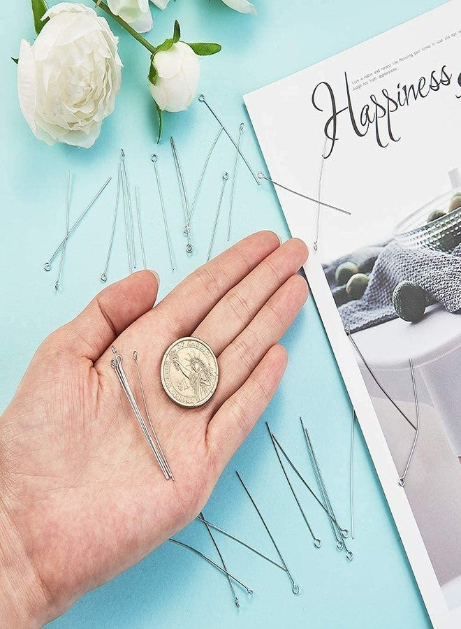 Dhruv Crafts Open Eye Pins Jewelry Making Findings Eye Pins for Earrings Necklace Bracelet Beads DIY Craft Supplies Silver 1 Inch 200 Pcs - Image 4