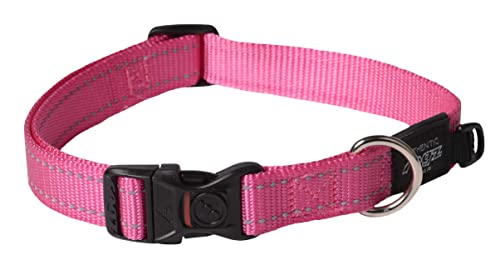 Rogz Reflective Dog Collar for Large Dogs Adjustable from 1322 inches Pink - Image 1