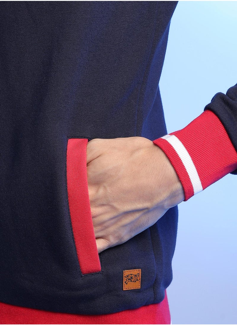 كامبوس سوترا - Men's Multicolour Zip-Front Jacket With Raglan Sleeve - Image 1