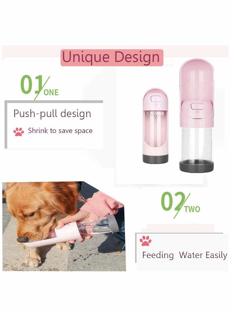SYOSI Portable Pet Water Bottle, Travel Water Cup Dispenser for Dogs Cats Small Animals, Antibacterial Drawer-Style Reversible, Lightweight Leak Proof BPA Free Food Grade Outdoor Drink Bottle - Image 2