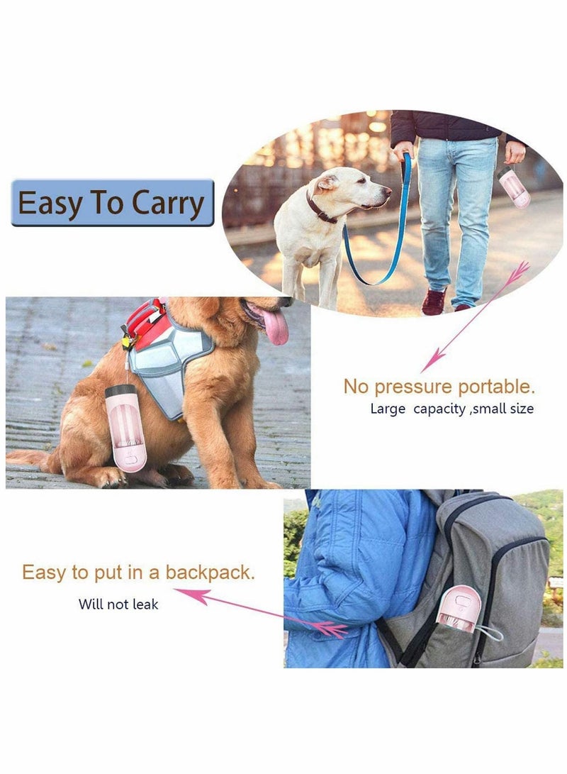 SYOSI Portable Pet Water Bottle, Travel Water Cup Dispenser for Dogs Cats Small Animals, Antibacterial Drawer-Style Reversible, Lightweight Leak Proof BPA Free Food Grade Outdoor Drink Bottle - Image 3