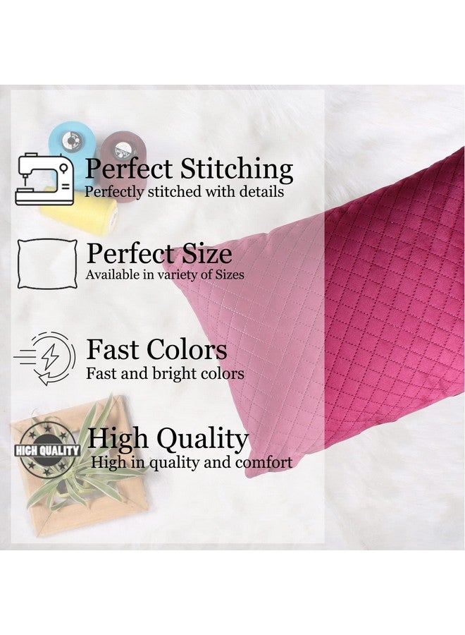 STITCHNEST طقم 2 غطاء وسادة | مخمل مبطن | مارون | مظهر ناعم وعالي الجودة | 12x18 بوصة | مناسب للكنبة وديكور غرفة المعيشة - Image 2