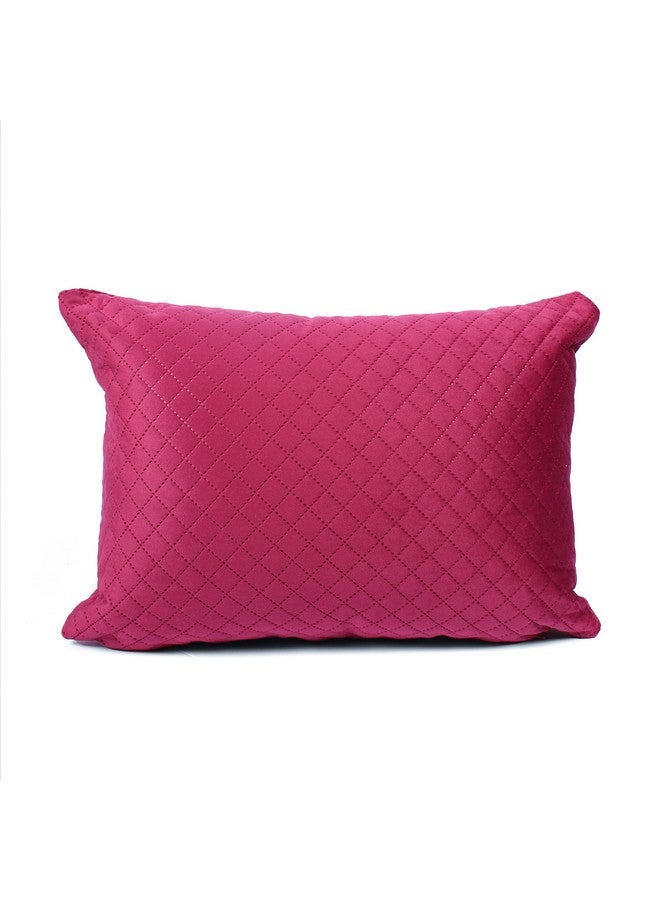 STITCHNEST طقم 2 غطاء وسادة | مخمل مبطن | مارون | مظهر ناعم وعالي الجودة | 12x18 بوصة | مناسب للكنبة وديكور غرفة المعيشة - Image 4