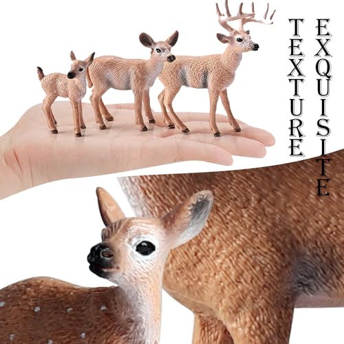 EOIVSH 20PCS Plastic Forest Animals Figures Realistic Woodland Creatures Figurines Miniature Toys Animal Tree Kit Wild Animal Toys Gift for Kids Toddlers Party Favors Cake Topper Diorama Supplies - Image 5