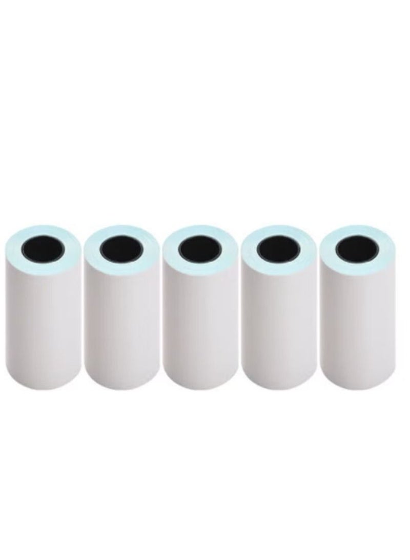 Generic Thermal Paper Roll, 5 Rolls Self-Adhesive Thermal Paper Roll White Sticky Paper 57X30Mm For Phomemo Pocket Thermal Printer  - Image 3