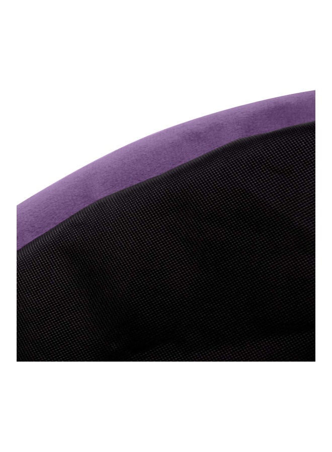 House One Velvet Round Bean Bag Pouffe - Purple - Image 4