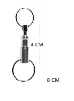OUYoo OUYoo 5Pcs Detachable Pull Apart Key Rings Double Spring Quick Release Split Keychains Removable Silver Snap Lock Holder Key Accessory, Silver.  - Image 5