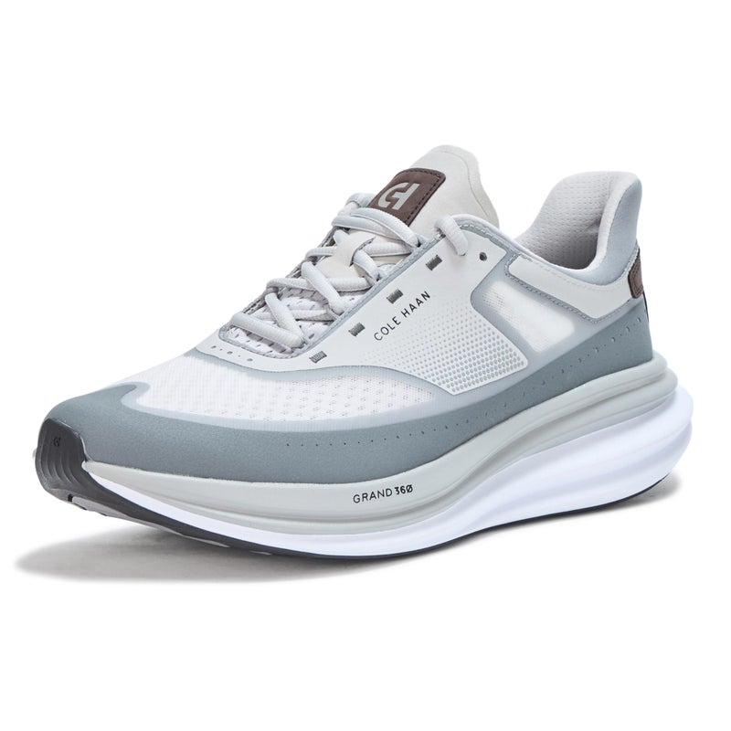 COLE HAAN أحذية جري كول هان للرجال الأصلية غراند كوادستار، ميكرو تشيب/ظل هادئ/أبيض بصري، 7-م الولايات المتحدة - Image 3