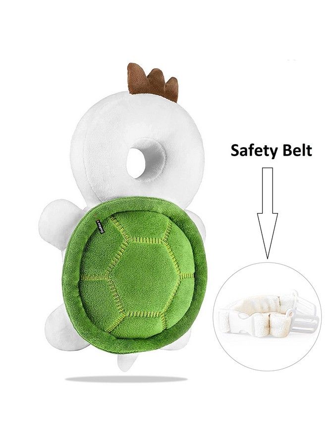 DaKos Baby Head Protector Baby Head Protector For Crawling Baby Head Protector Cushion Baby Head Neck Back Protector With Horizontal Safety Belt (Turtle) - Image 3