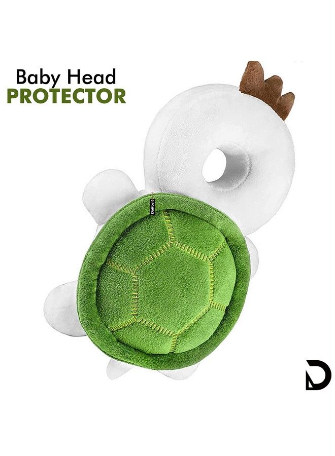 DaKos Baby Head Protector Baby Head Protector For Crawling Baby Head Protector Cushion Baby Head Neck Back Protector With Horizontal Safety Belt (Turtle) - Image 4
