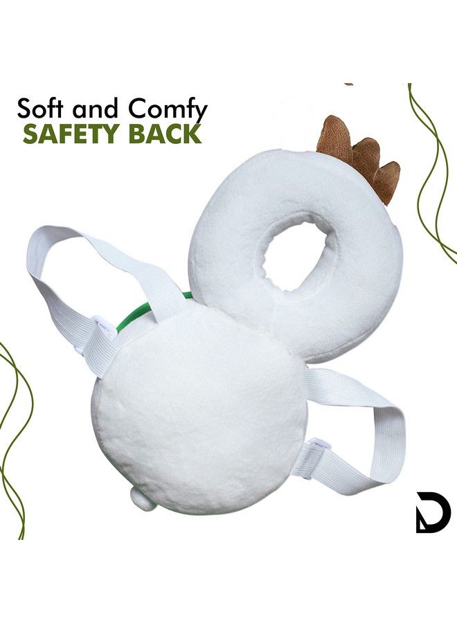 DaKos Baby Head Protector Baby Head Protector For Crawling Baby Head Protector Cushion Baby Head Neck Back Protector With Horizontal Safety Belt (Turtle) - Image 5