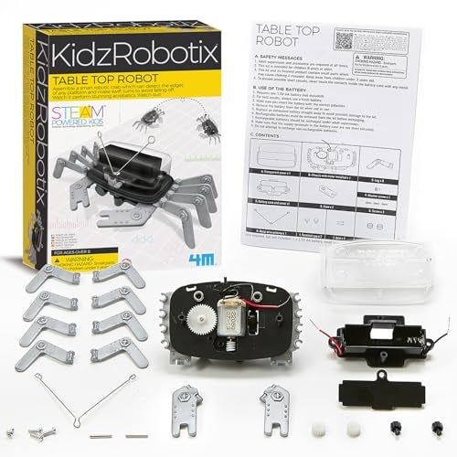 Toysmith 4M 5576 Table Top Robot - DIY Robotics Stem Toys, Engineering Edge Detector Gift for Kids & Teens, Boys & Girls (Packaging May Vary) - Image 4