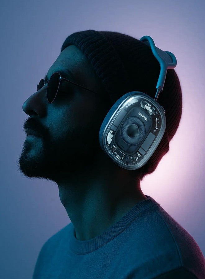Joyleop غطاء Joyleop لسماعات Airpods Max - غطاء صلب متين مستوحى من التقنية لسماعات AirPods Max، حقيبة سماعات رائعة بتصميم فريد، أسود بأسلوب ميكانيكي، ملحقات أساسية للسماعات - Image 5