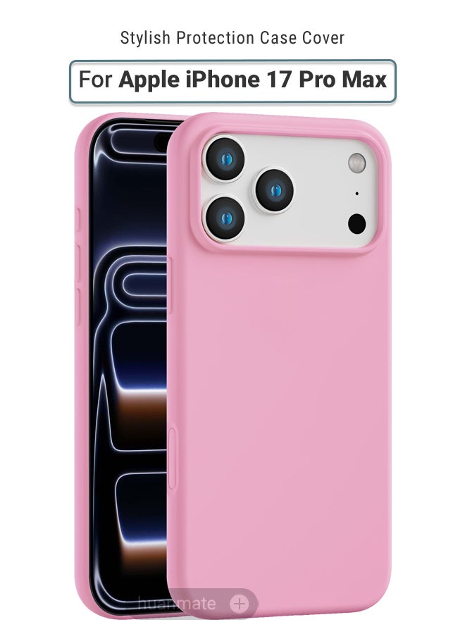 huanmate Apple iPhone 17 Pro Max Silicone Cover Pink - Premium 2.0mm TPU Silicon, Enhanced Camera Protection with Lens Shield, Shockproof & Water-Proof Cover for Apple iPhone 17 Pro Max - Image 1