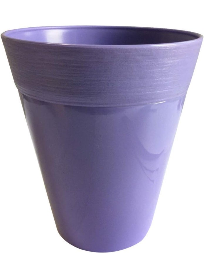 أيدل وعاء زهور بلاستيكي صغير دائري 10 سم و 17 سم - 0.7 لتر، 2.5 لتر زارع مصغر للنباتات الداخلية، الأعشاب، الصبار - وعاء خفيف للمنزل، المكتب والشرفة - Image 1