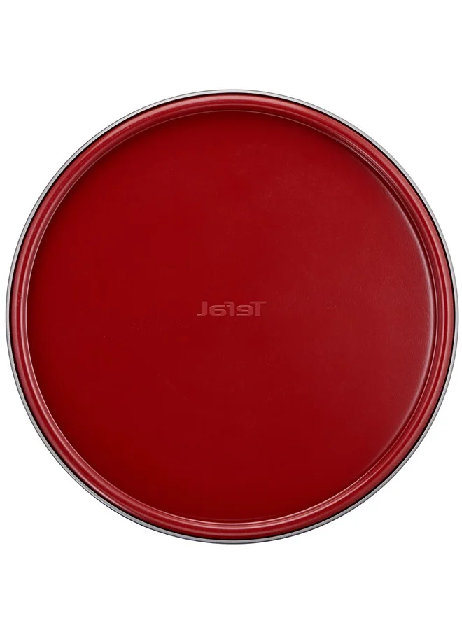 Tefal J 1642614 Delibake Savarin Mould Hinged 25 Cm Carbon Steel Red