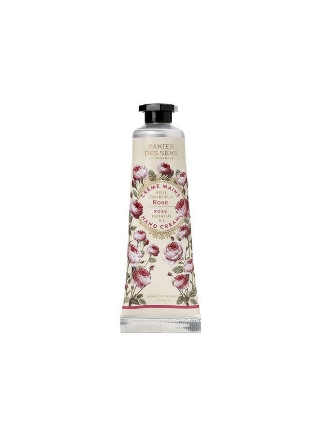 PANIER DES SENS Rose Hand Cream For Dry Cracked Hands With Olive Oil & Shea Butter Hand Lotion Made In France 97% Natural 1Floz30Ml  - Image 1