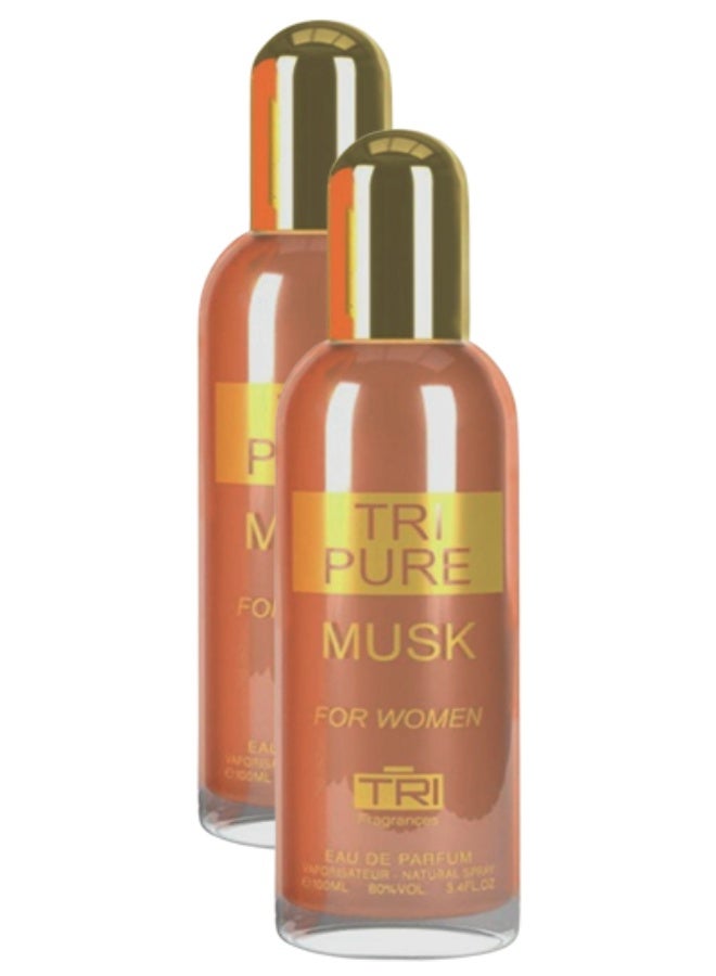 تي أر آي 2 قطع عطر المسك النقي للنساء 100 مل - Image 1