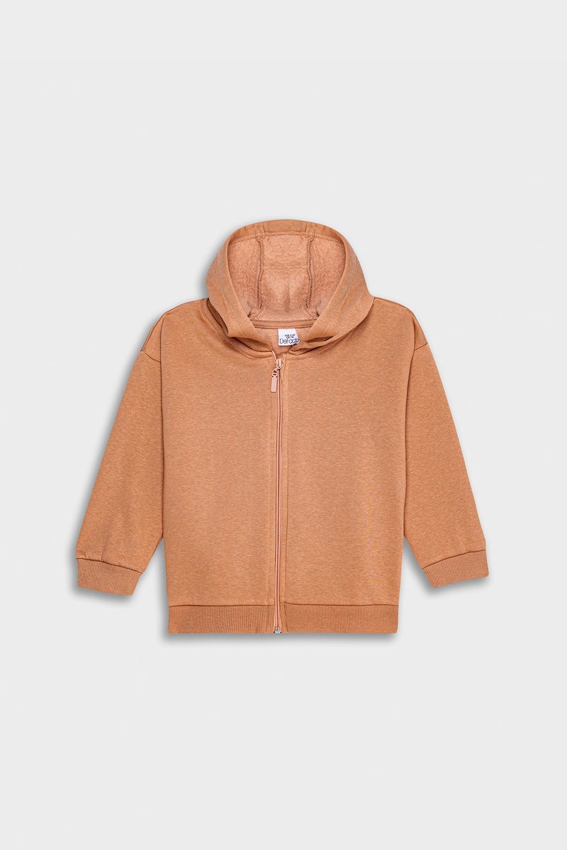 DeFacto Baby Girl Hooded Cardigan with Soft Fur Inside - Image 1
