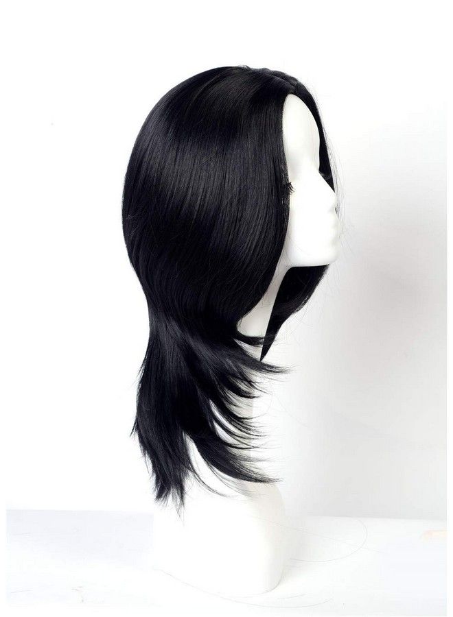 Akashkrishna Women Hair Wig Shoulder Length Straight Hair Wigs For Women Synthetic Fiber Full Head Middle Parting Hair Wig Black - Image 4