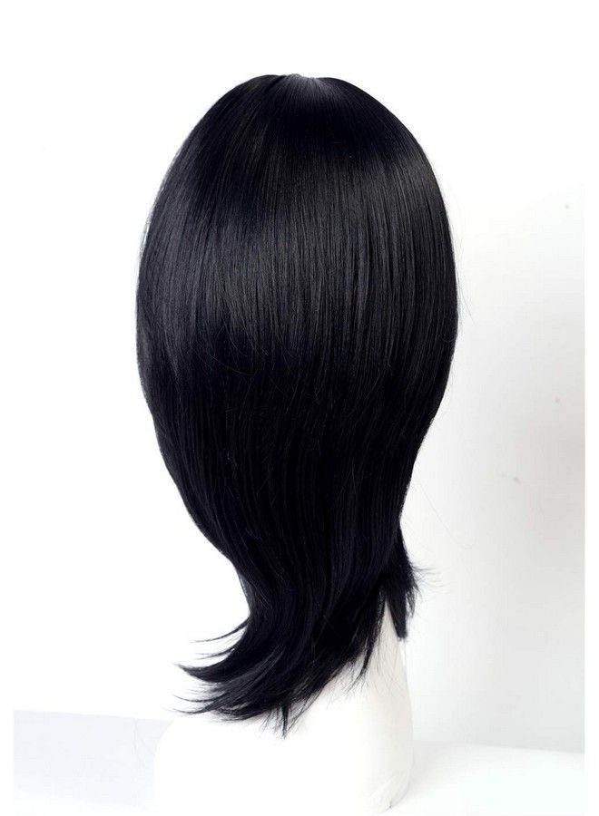 Akashkrishna Women Hair Wig Shoulder Length Straight Hair Wigs For Women Synthetic Fiber Full Head Middle Parting Hair Wig Black - Image 3