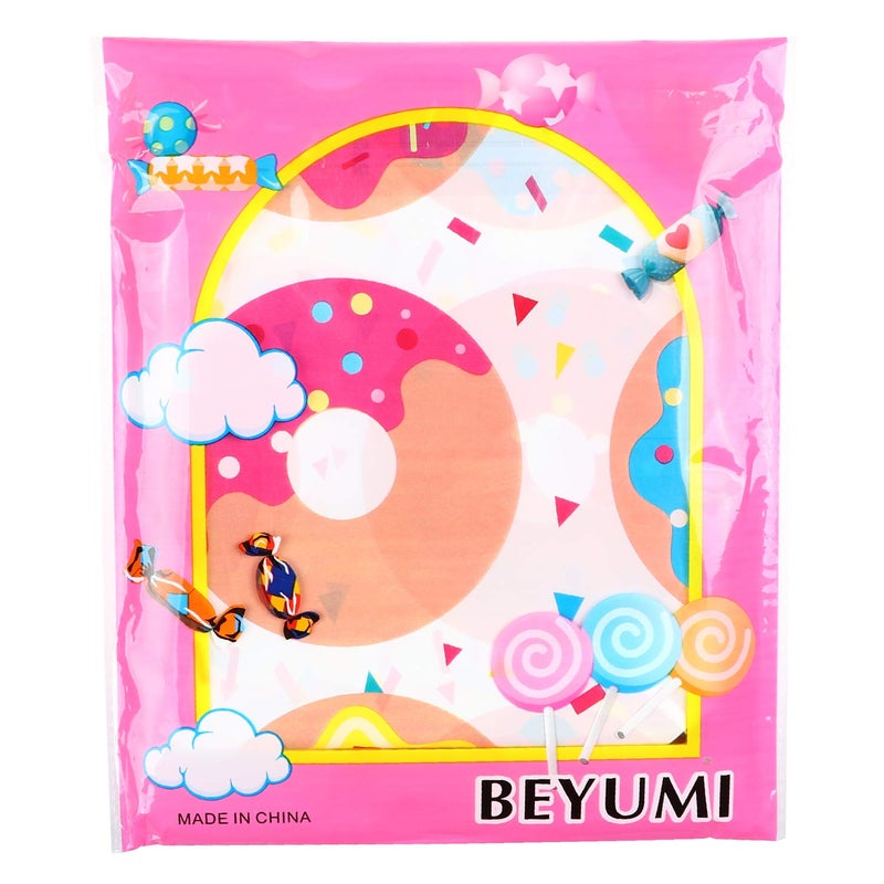 BeYumi 4Pack Donut Party Tablecloth, Rectangular Table Cover for Dining Room Kitchen Decor, Disposable Plastic Picnic TableCover for Kids Birthday, Donut Theme Party Decoration Supplies, 42.5’’ x 71’’ - Image 5