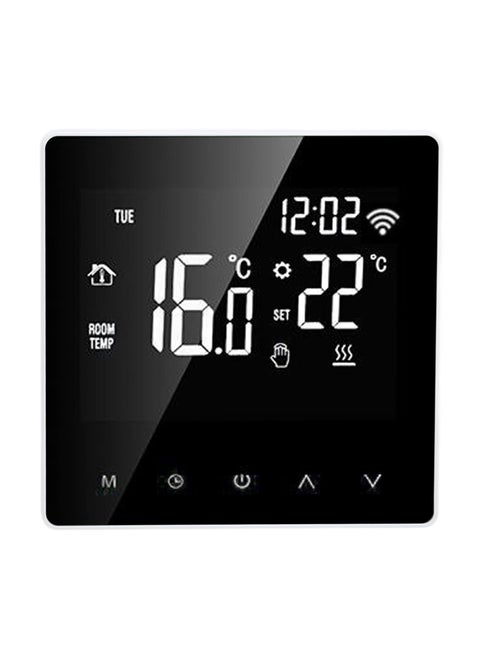 Smart Thermostat, ME81H AC 230V Temperature Controller, WiFi Smart Thermostat, LCD Display, Intelligent Thermostat, Floor Heating Thermostat (16A, White Back and White Press)
